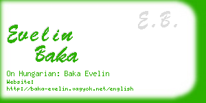 evelin baka business card